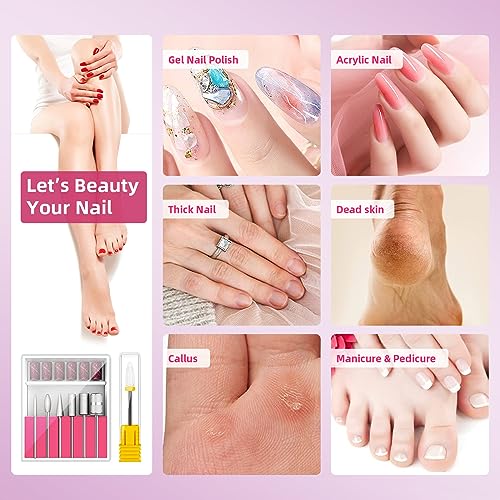 Electric Nail Drill Professional:40000RPM Electric Nail Drill Machine,Rechargeable Nail Efile for Acrylic Gel Nails, Manicure Pedicure Polishing Shape Tools for Salon Home Use