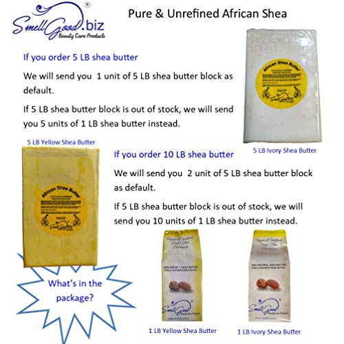 Shea Butter Raw Unrefined 80 Ounce - Pure Yellow Body Moisturizer for Skin & Hair - Pack of 1