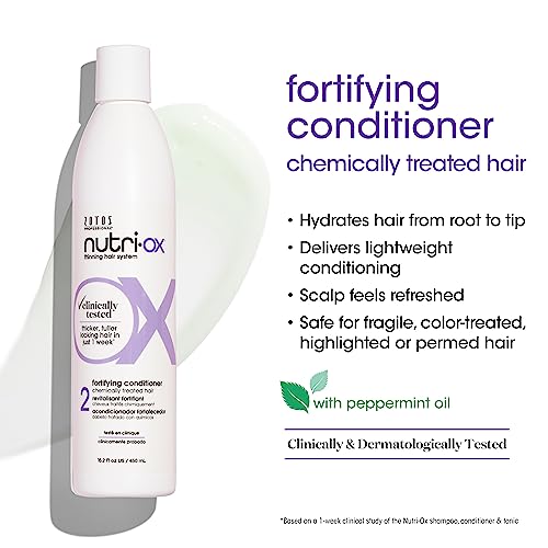 Nutri-Ox Gentle Shampoo & Conditioner for Colored & Thinning Hair 33.8 Fl Oz Pack of 2