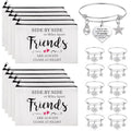 Abbylike 20 Pieces Friends Group Gifts Bulk for Women Friendship Bracelets Makeup Bags Friendsgiving Long Distance Present Party Favors for Friend Family Sister Birthday