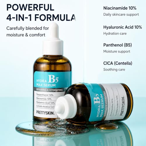 Niacinamide Face Serum with Hyaluronic Acid & Vitamin B5 - Hydrating Skin Care for All Skin Types, 1.69 fl oz