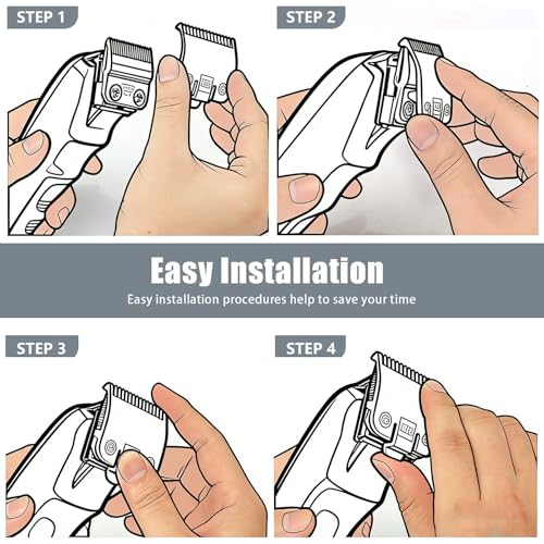 Guard Replacement for Wahl Clipper Guards Set Hair Clipper and Trimmer, Clipper Guide Comb #3137-101 - Grey #1/2-1/16" (1.5mm) (2 Pack)