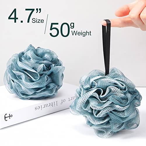 Sunnyray 24 Pack Shower Loofah Bath Sponge Bulk Soft Loofah Exfoliating Body Scrubber Mesh Shower Puff Pouf Ball for Women and Men Bathroom
