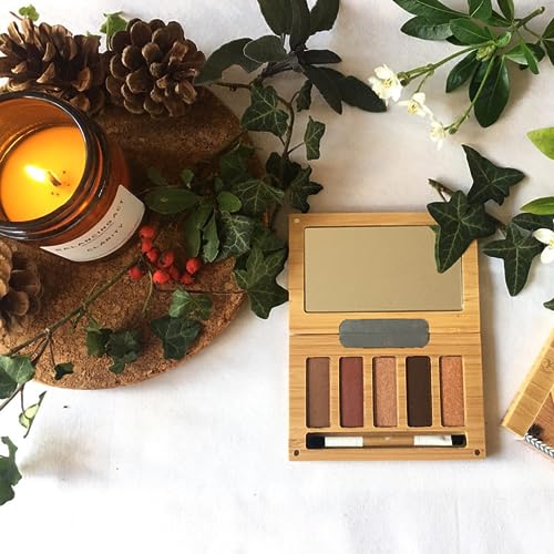 Zao Eyeshadow Palette 5 Shades Pearly, Matte, Ultra Shiny Face Smokey Eye Make Up Highly Pigmented Warm Tones Contouring & Highlighting Blendable Long Lasting Cosmetics Travel Kit 6.5g (Spicy Chic)