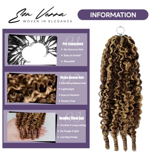 Burmese Curly Crochet Human Hair 4/27 18 Inch 60g - Virgin Synthetic Hair