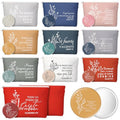 Kacctyen Spanish Christian Easter Gifts for Women Bulk Bible Verse Makeup Bags Religious Gift Regalos Cristianos Para Mujer Canvas Pouch Compact Mirrors Mother's Day Church Gift(Morandi Color,10 Sets)