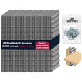 Gray Adjustable Wall Shelf Brackets - 32 Pack for Garage & Home Shelving - Made in USA - EZStudRack