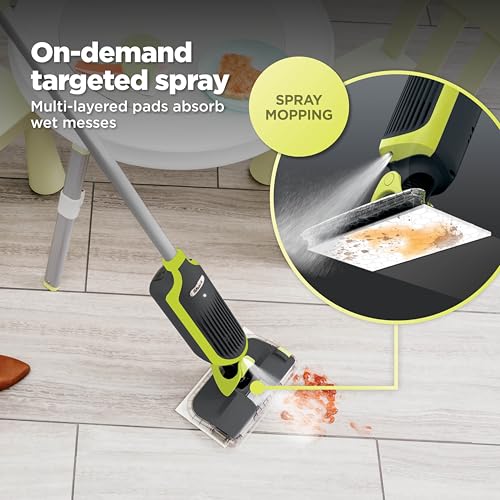 Shark VACMOP Cordless Spray & Vacuum Mop Gray - 2 Pads Included