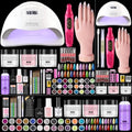 Wilfniee Nail Kit for Beginners - Practice Hand & 80W Nail Lamp - White Variation