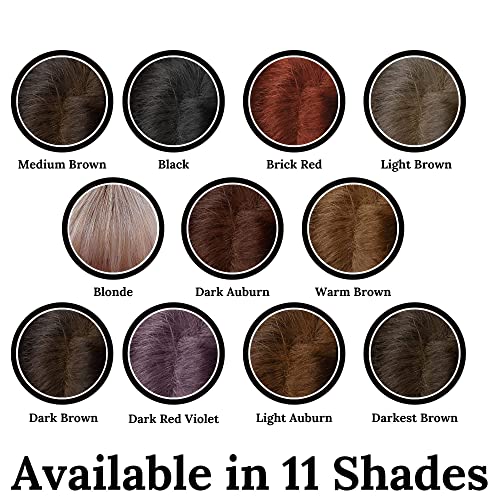 NuBeauti Medium Brown Root Concealer Powder for Gray Hair Touch Up - All-Natural Mineral Formula