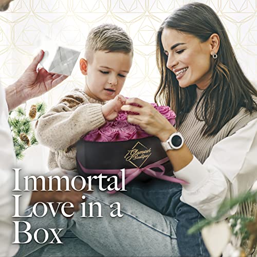 Forever Pink Roses Heart Gift Box - 27 Preserved Flowers for Gift, Decor & Romance