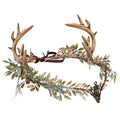 Woodland Antler Crown Fairy Headpiece for Women Renaissance Cosplay Halloween