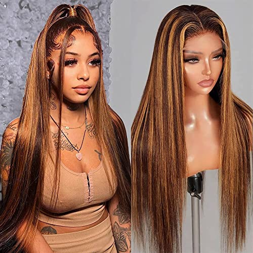 18 Inch Blonde Ombre Lace Front Human Hair Wig - Pre Plucked & Glueless