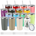 16 Pack Insulated Stainless Steel Travel Tumblers 20oz Bulk Set