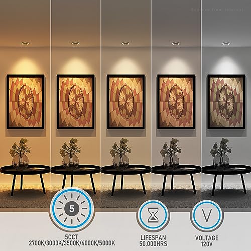 4-Pack LED Recessed Eyeball Lights 5CCT Dimmable 4 Inch Adjustable Ceiling Spotlights