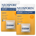 Neosporin Lip Health Overnight Renewal Therapy White Petrolatum Protectant and Moisturizer to Nourish & Repair Dryness, Helps Relieve, Prevent, Hydrate, & Protect, 0.27 oz, 2 Pack