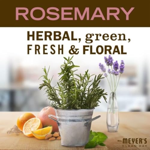 Mrs. Meyer's Rosemary Liquid Hand Soap 12.5 Fl Oz Pack of 6 - Non-Drying, Cruelty-Free