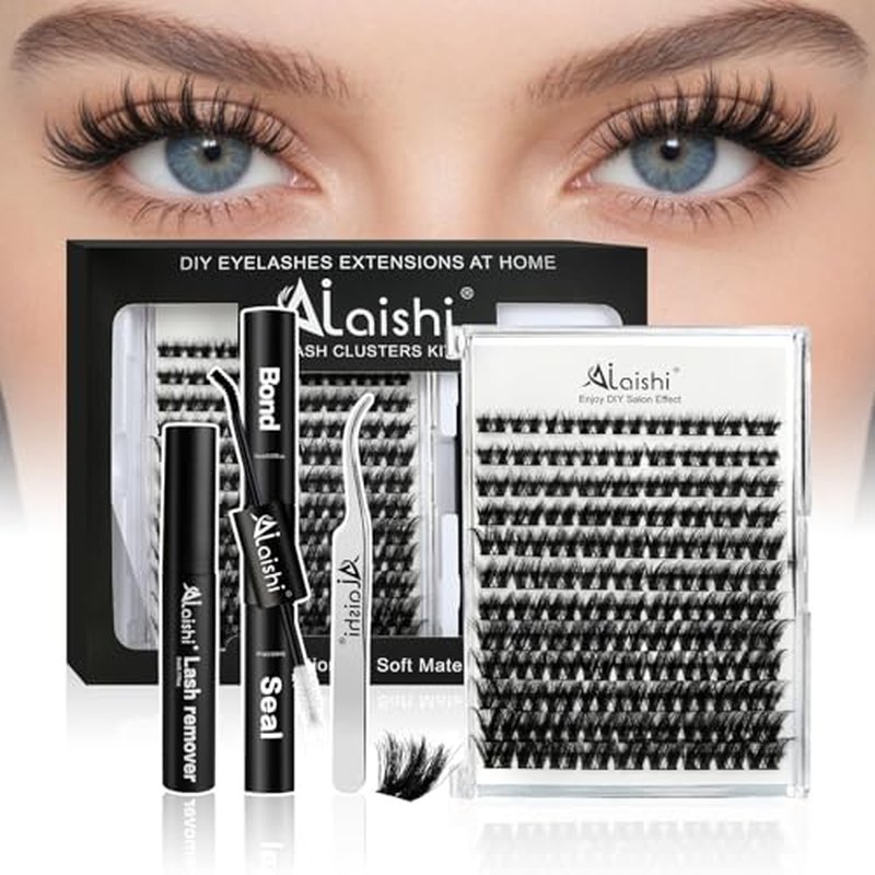 Lash Clusters Kit, DIY 3D Cluster Eyelash Extensions 10?18mm,108pcs Fluffy D Curl Soft Natural Lashes with Lash Bond and Seal,Tweezers, Remover?Natural Fake Cat Eye Wispy Individual Clusters£¨211-5-L£©