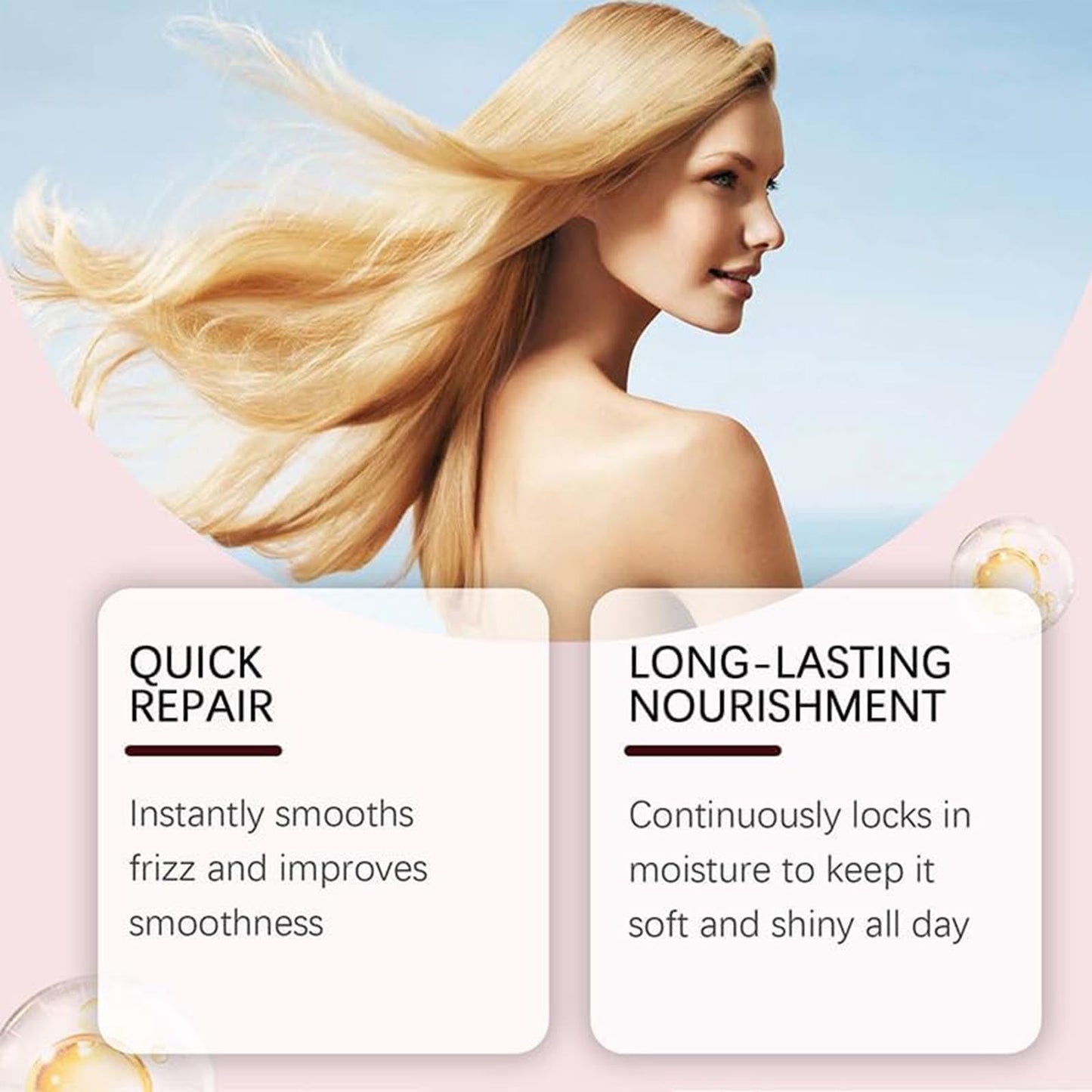 Nbkzsix Anti-Frizz Hair Conditioner Spray, Instant Hydrating & Moisturizing for Frizzy, Hydrating & Moisturizing for Dry, Damaged Hairs, Leave-in Conditioner Spray (1pc)