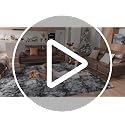 Tie-dyed Light Grey Fluffy Area Rug 8x10 for Living Room & Bedroom - Non-Slip