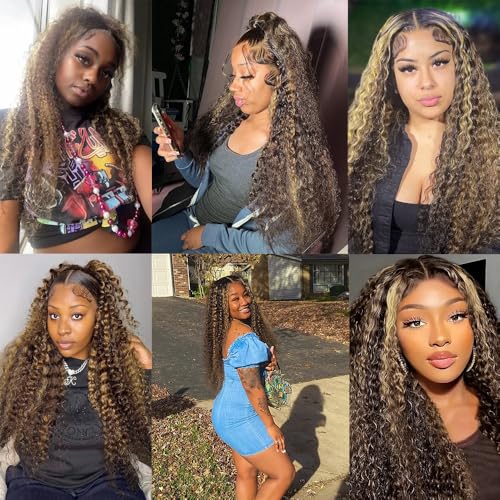 Brazilian Human Hair Bundles P1B/27 Curly Wave 8-12 Inch Highlight Ombre Blonde