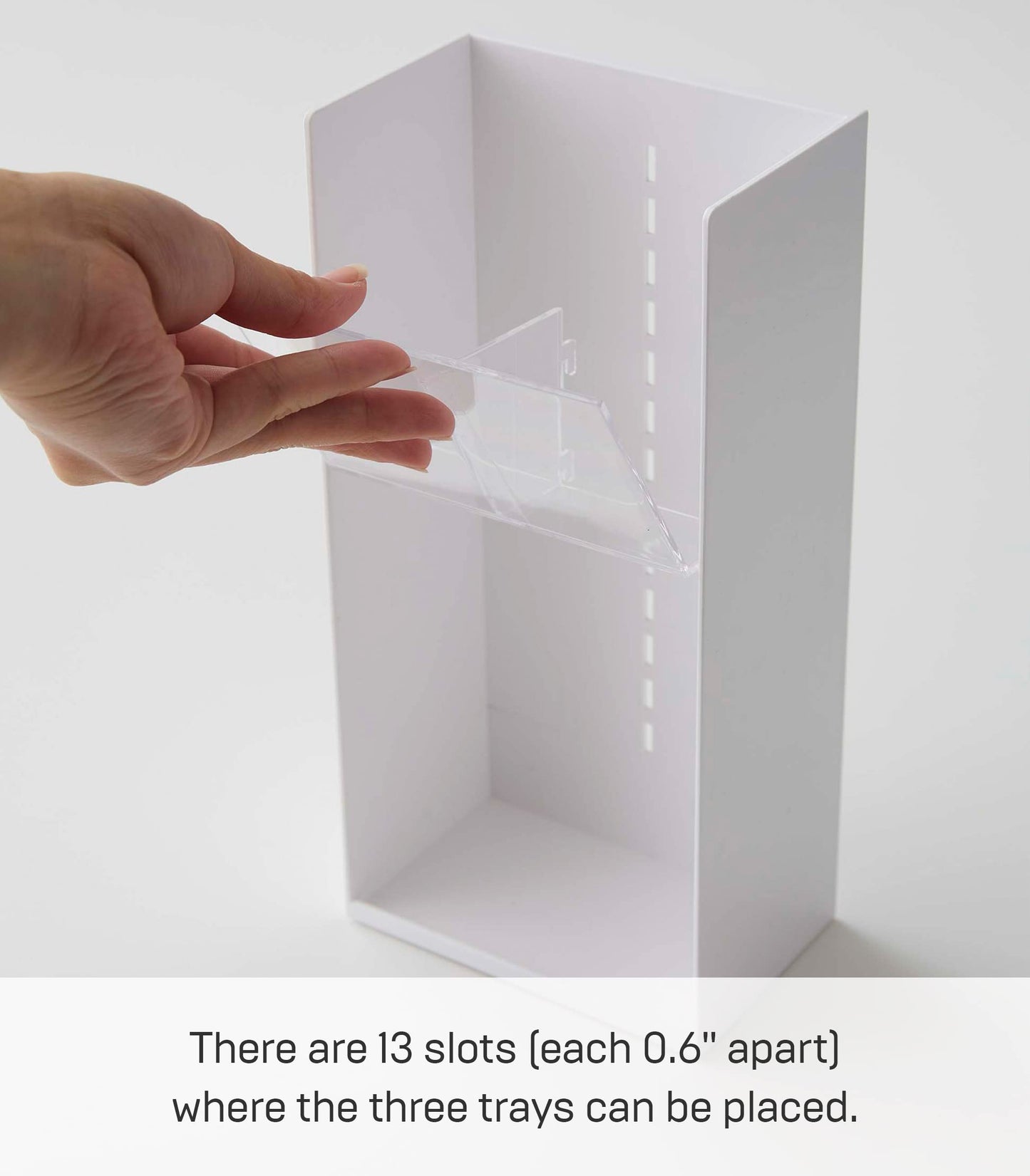 Yamazaki Home Tower Jewelry & Makeup Organizer, Standup Cosmetic Storage Box, Display Case - Angled - Abs Plastic