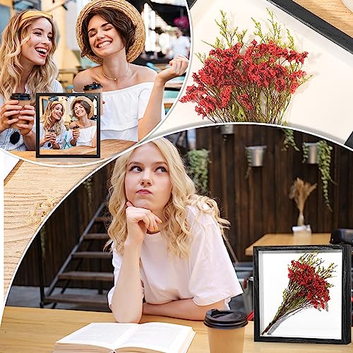 Ripeng 16 Pack 8x8 Inch Deep Shadow Box Frames - Black Wall Display Cases