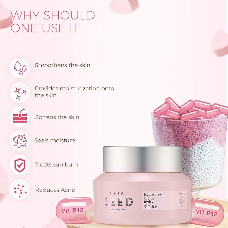 Chia Seed Advanced Hydro Cream Gel - The Face Shop Hydrating Gel Cream 1.76 fl oz
