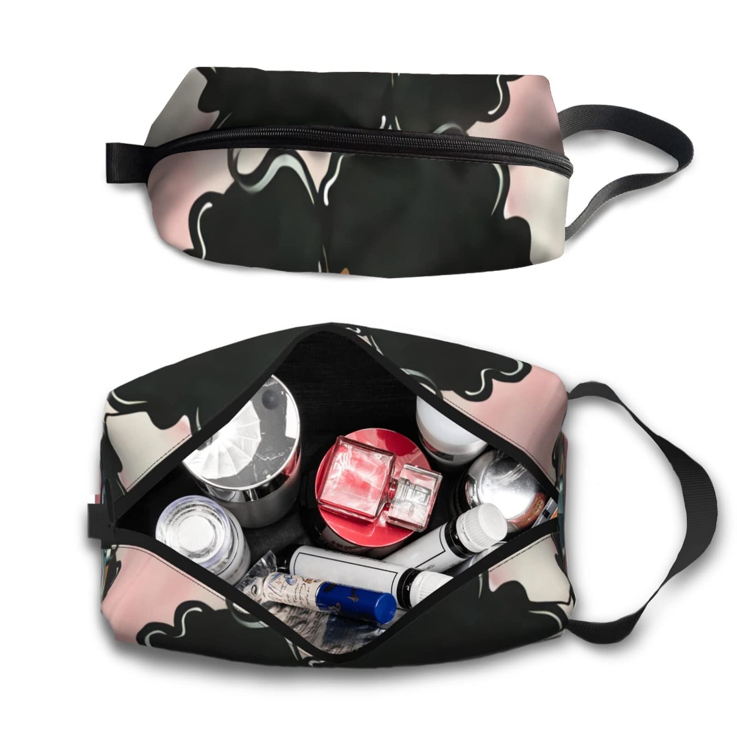 African Melanin Women Cosmetic Bag, Black African Women Makeup Bag, Toiletry Canvas Makeup Bags, Zipper Cosmetic Pouch Reusable Organizer for Week Inspirational Gifts