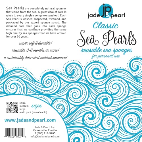 Natural Reusable Sea Sponges - Medium, 2 Pack for Gentle Cleansing