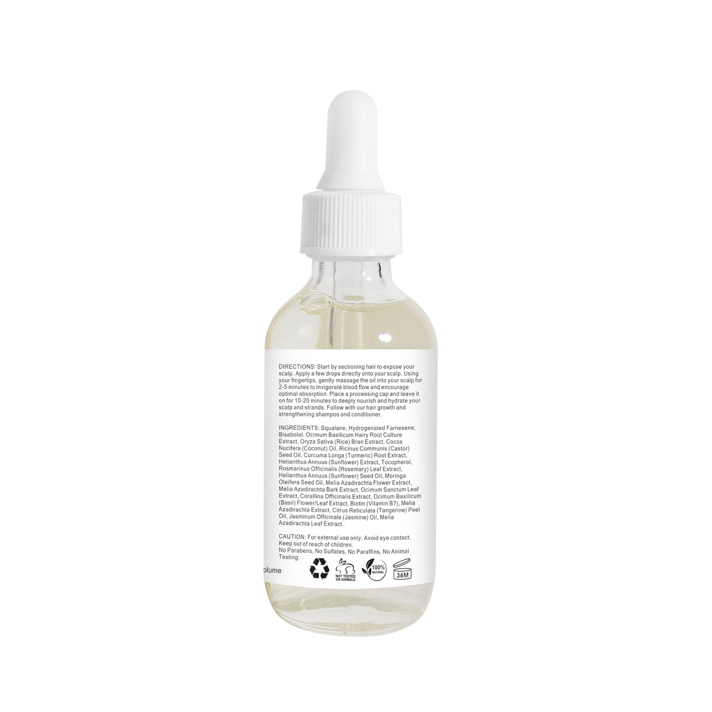 OilnGlow USDA Certified Natural Pre-Wash Scalp and Hair Treatment Oil with Organic Rosemary Oil & Biotin for Hair Growth, Pre-Shampoo Growth Stimulator Serum for Thinning Hair Loss - 2 Fl Oz