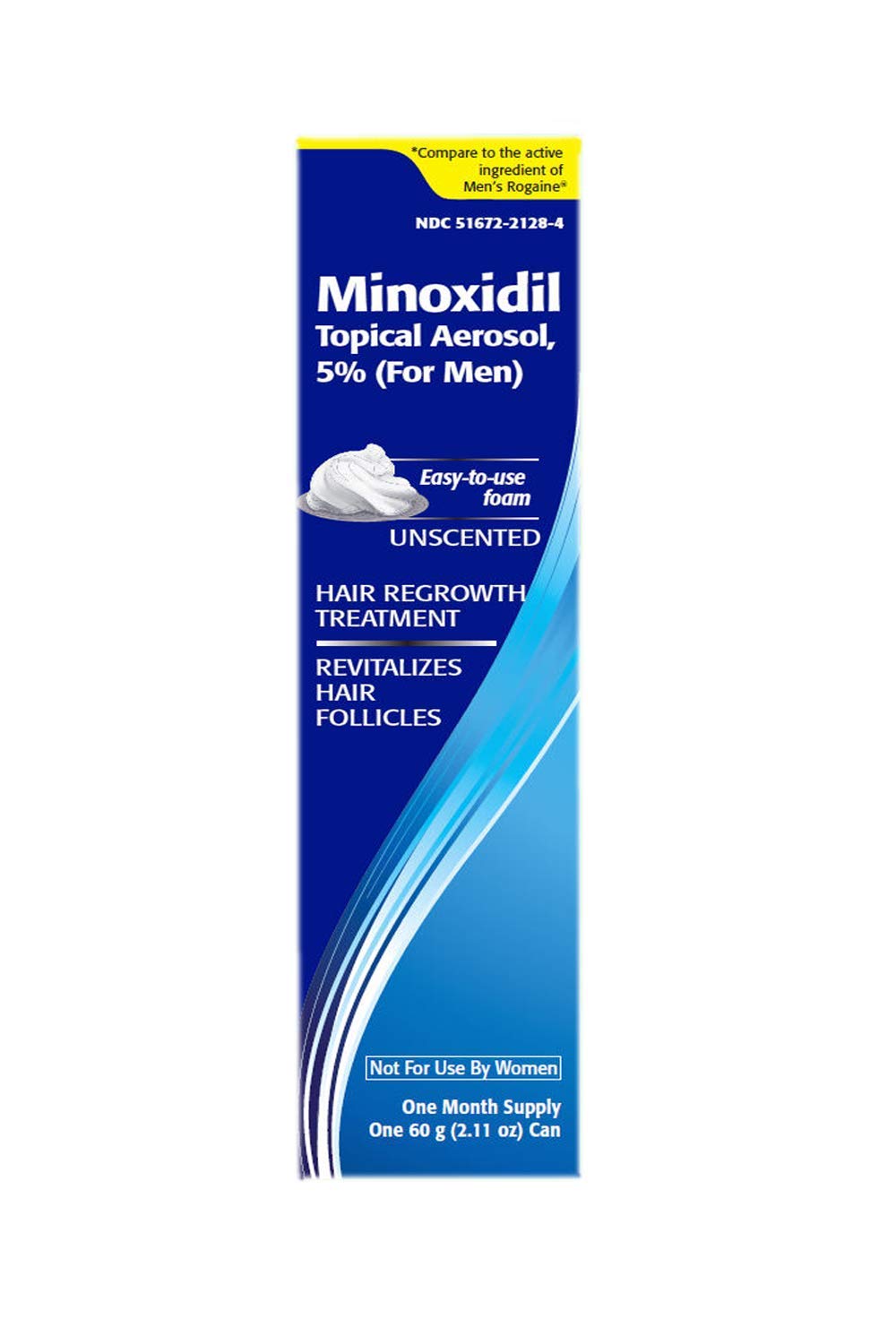 Taro Minoxidil for Men, 2.11 Oz (1 Month Supply) Clinically Proven to Regrow Hair, Topical Aerosol Foam 5%, Hair Thinning Treatment