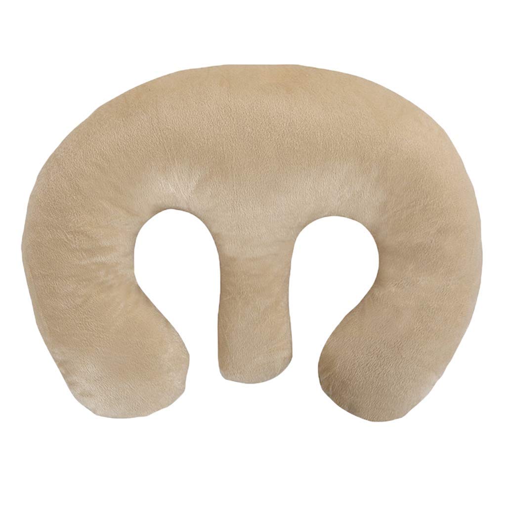 Beauty Salon Breast Pillow Feminine Bolster Breast Pillow for Massage Table, Massage Face Cradle Rest Pillow for SPA Salon, Soft Cotton Fabric - Beige