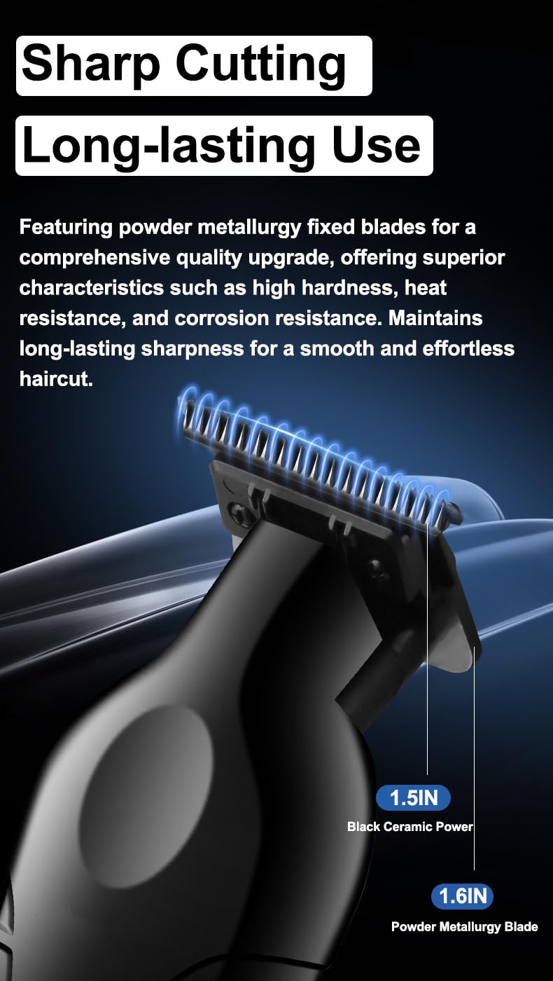 EWAIDI Blackout Trimmer Plus Zero Gap, Blackout Trimmer 2.0, Barbers Tonic Black Out Trimmers Zero Gap, Cordless Rechargeable Zeroo-Gapped Safety Razor Hair Clipper for Men (1 Sets)
