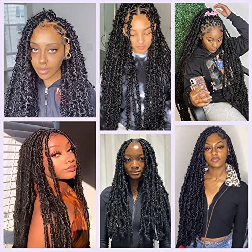 Pre-Twisted Butterfly Locs Crochet Hair 24 Inch Brown 30# - 6 Packs