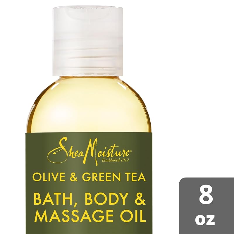 SheaMoisture Olive & Green Tea Body Oil 2-Pack – Avocado Oil, Anti-Aging & Ultra-Moisturizing for Dry Skin