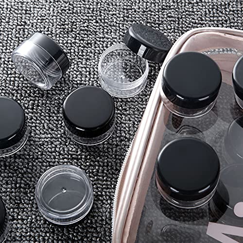100pcs Clear Cosmetic Jars with Lids - 20g Reusable Plastic Containers for Lip Balm & Cream