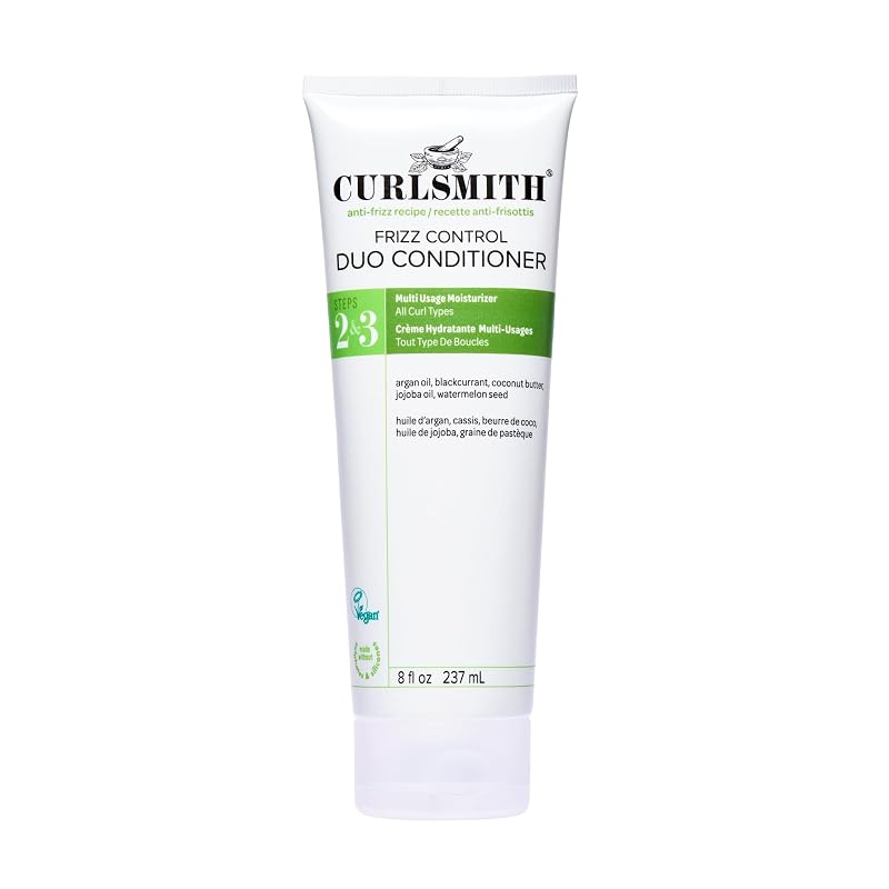CURLSMITH Frizz Control Duo Conditioner - Moisturizing Leave-In & Rinse-Out for All Curl Types, 8 Fl Oz