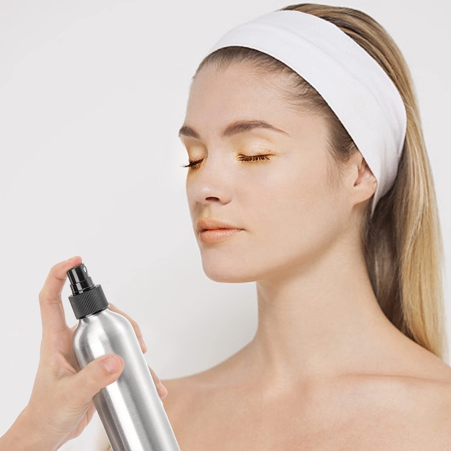 Youeon 9 Pack 8 Oz Fine Mist Spray Bottles, Reusable Aluminum Empty Spray Bottles, Small Refillable Bottle for Travel, Cosmetic, Perfume, Toner, Essential Oil Storage, Leak Proof