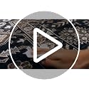 Ruaruarug 8x10 Black Gold Washable Area Rug - Ultra Soft, Non-Slip Living Room Carpet