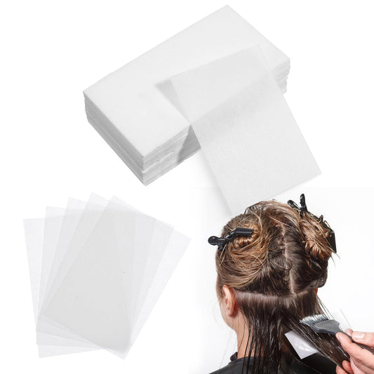 100PCS Disposable Salon Perm Papers, Thin End Papers for Hair Perm, High Temperature Resistance Hair Wrapping Paper Hairs Curling Paper Styling Accessories for Homes Cold and Hot Perms (15 X 7.5cm)
