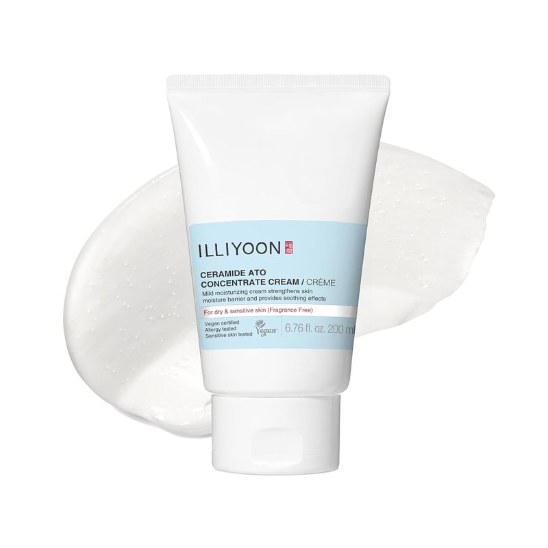 Illiyoon Ceramide Ato Concentrate Cream | Moisturizer for Dry & Sensitive Skin, 100hr Lasting Hydration, For Face & Body, Gentle for Infants, Moisture Barrier Repair, Vegan Certified, 2.53 fl.oz.