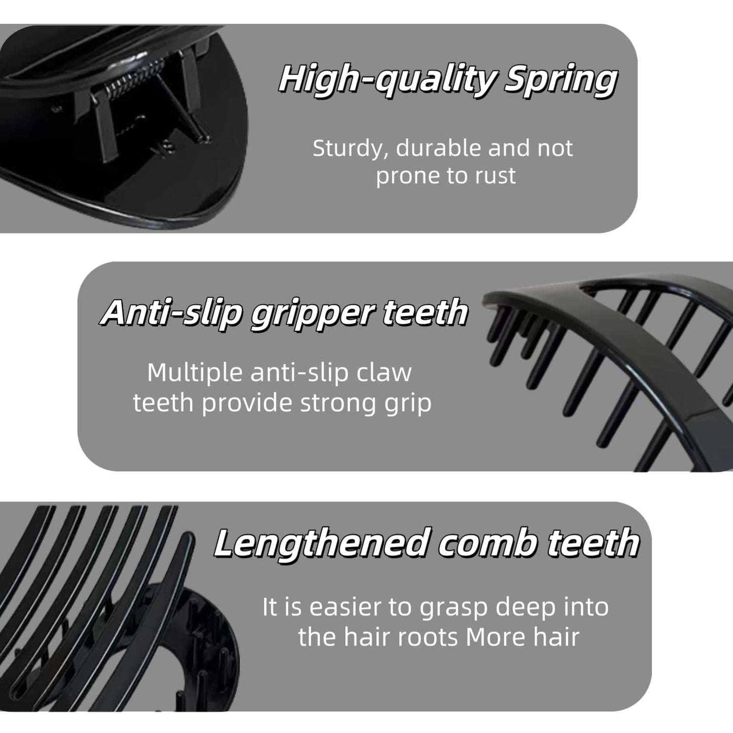 Flat Claw Clips for Women – 4 Pack Flat Hair Clips for Women Thick Hair & Thin Hair, Large Non-Slip Flat Hair Clips for Ponytails, No Bend Flat Claw Clip Set (Neutral Matte Colors)