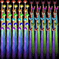 60 Pack Glow Hair Clips with LED Lights & Butterfly Fiber Optic Extensions