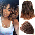CooCooJoo 12-Inch Short Passion Twist Crochet Hair - 8 Bundles, 1B/30#, Kinky Curly for Black Women & Kids