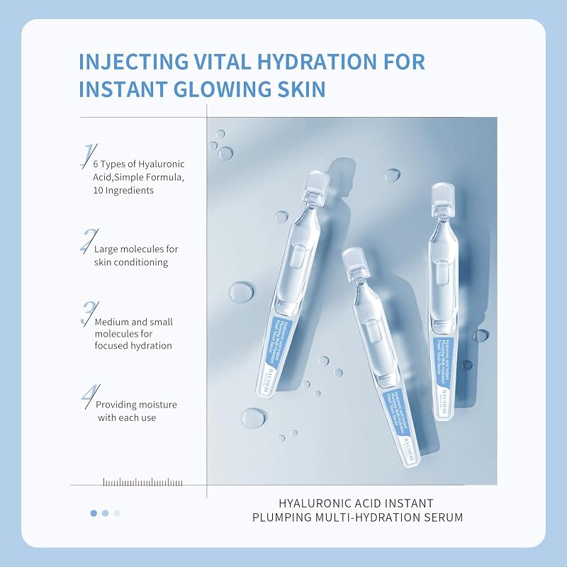 6D Hyaluronic Acid Serum 1.8ml x 30 Pcs Box – Deep Hydration & Multi-Layer Skin Nourishing