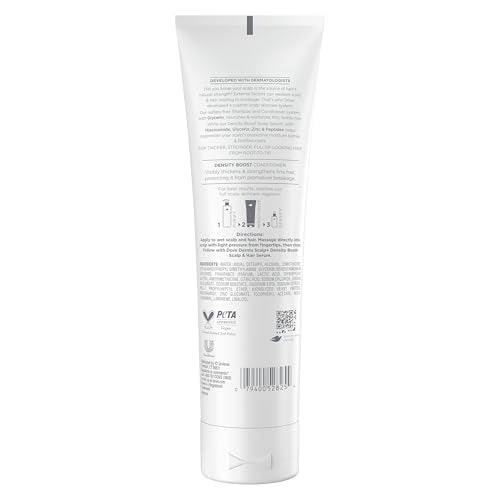 Dove Derma Scalp Density Boost Conditioner 1 ct With Lamellar Serum, Glycerin And Zinc + Peptides For Hair Loss And Breakage 9 oz
