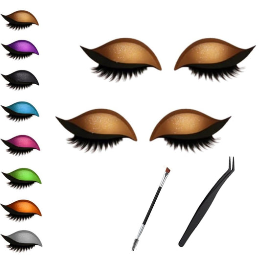 Repairig Newgiftbox Superloveyou Lazy Eye Shadow Eyelash Patch, 2 Pairs, Eyeshadow Stickers For Eyes, Eyeshadow And Lash Sticker, Eyeshadow Sticker (Gold)