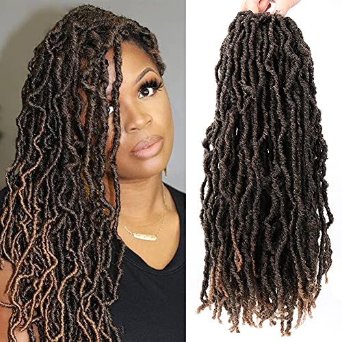 Faux Locs Crochet Hair 18 Inch T1B/27 Soft Locs Synthetic Extensions for Women - 6 Packs