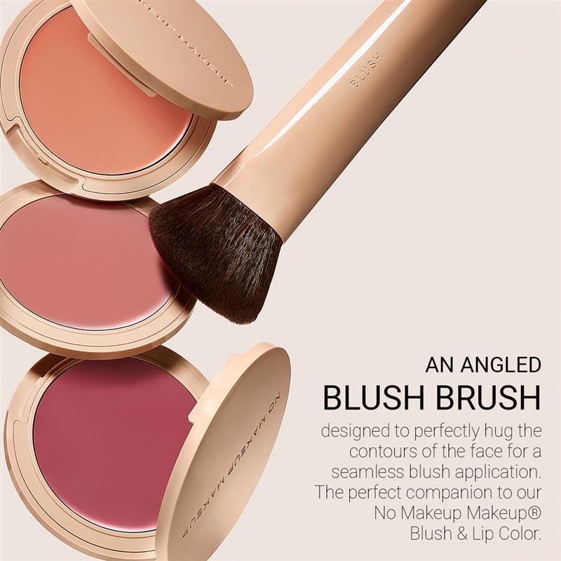 Angled Makeup Blush Brush - Soft Dense Synthetic Bristles for Flawless Application